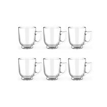Jogo canecas vidro p/ cafe orlando city glass casual 90ml class home Jogo canecas vidro p/ cafe orlando city glass casual 90ml class home