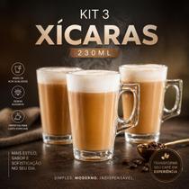 Jogo Canecas Xícaras Em Vidro Kit Caneca Para Chá Café Cappuccino Jogo Canecas Xícaras Em Vidro Kit Caneca Para Chá Café Cappuccino
