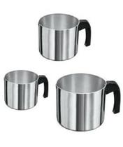 Jogo Canecos 3 Peças Fervedor Leiteira Canecão Vermelho