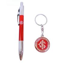 Jogo Caneta Metal Com Chaveiro Internacional Oficial