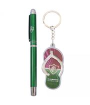 Jogo Caneta Metal Touch Screen Chaveiro Chinelo - Fluminense