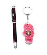 Jogo Caneta Metal Touch Screen Chaveiro Chinelo Sport Club