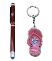 Jogo Caneta Metal Touch Screen Chaveiro Chinelo - Vitória Jogo Caneta Metal Touch Screen Chaveiro Chinelo - Vitória