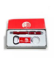 Jogo Caneta Roller Ball Touchscreen Com Chaveiro Abridor De Garrafa Náutico