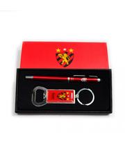 Jogo Caneta Roller Ball Touchscreen Com Chaveiro Abridor De Garrafa Sport Club