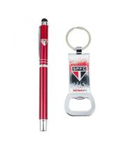 Jogo Caneta Roller e Chaveiro Abridor Garrafas São Paulo