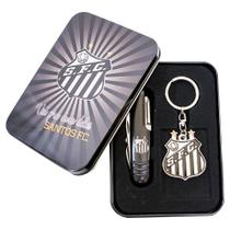 Jogo Canivete de Metal com Chaveiro Santos FC Multiuso Oficial Jogo Canivete de Metal com Chaveiro Santos FC Multiuso Oficial