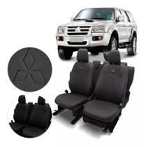 Jogo Capa Banco Couro 100% Impermeável ORIGINAL Mitsubishi Pajero Sport 2000 / 2011