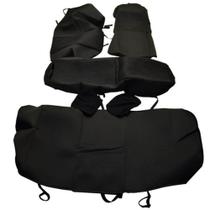 Jogo Capa Banco Universal Tecido Tear Preta Completa Indumepi