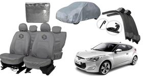 Jogo Capa Cinza Veloster + Proteção Total e Brinde
