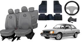 Jogo capa couro Chevette + tapete personalizado