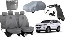 Jogo capa couro cinza + limpador para SW4