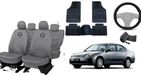Jogo capa couro Civic 99-06 + tapete e volante luxo Jogo capa couro Civic 99-06 + tapete e volante luxo
