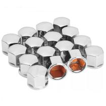 Jogo Capa Cromada Parafuso Roda Sextavado 19mm Shekparts