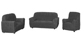 Jogo Capa De Sofá Protetora 3,2 E 1 Lugares King Elasticada Malha Gel