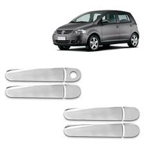 Jogo Capa Maçaneta Cromada Bora 1999/2009 Golf 1999/2006 Jetta 2011/2015 Polo 2004/2014 Tiguan 2008/2014 Fox Voyage 2008/2023 Gol G5/G6/G7/G8 4 Portas