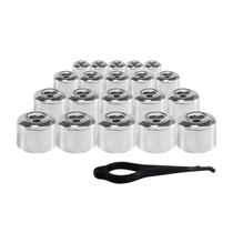 Jogo Capa Parafuso Roda Kit 20 Peças Fox Polo Golf Jetta Cromado Jogo Capa Parafuso Roda Kit 20 Peças Fox Polo Golf Jetta Cromado