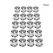 Jogo Capa Parafuso Roda Lisa Cromada 17mm Tuning com 20 unidades