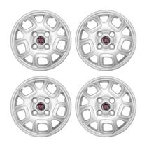 Jogo Carlota Aro 13 Fiat Palio Fire Uno Siena 4pçs Emblema Resinado