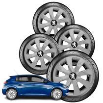 Jogo Carlota Aro 14 Esportiva Silver Peugeot 206 207 Hoggar Jogo Carlota Aro 14 Esportiva Silver Peugeot 206 207 Hoggar
