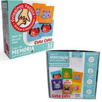 Jogo Cartas de Associação Memória Interativo Cute Cute Primeiros Passos Cooper Fun