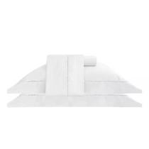 Jogo casal damask stripes branco 300 fios fio penteado Jogo casal damask stripes branco 300 fios fio penteado