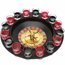 Jogo Cassino Shot Com Roleta 16 Copos Bebida Drink Destilado