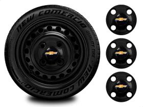 Jogo Centro De Roda Cobalt Aro 13-15 Preta 4 Furos 4X100