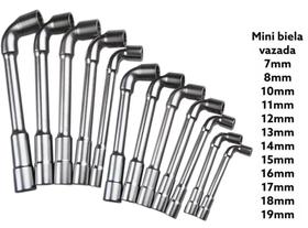 Jogo Chave 12 Peças Tipo L Biela Vazada 8 A 19mm 1 Linha Jogo Chave 12 Peças Tipo L Biela Vazada 8 A 19mm 1 Linha