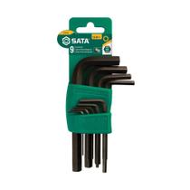 Jogo Chave Allen 1,5 A 10MM Com Suporte 9 Peças Sata ST09129L
