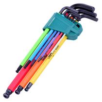 Jogo Chave Allen Abauladas 1,5 a 10 mm 9 Peças Enc. Colorida ST09101CHBSJ - SATA