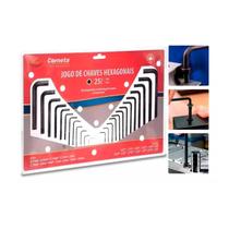 Jogo Chave Allen Hexagonal Curta Crv Mm/pol - 25pçs