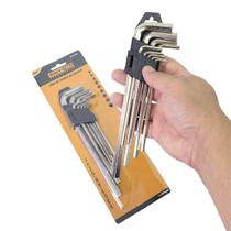 Jogo Chave Allen Longa Cromo Vanadium 1,5a10mm 9 Peças