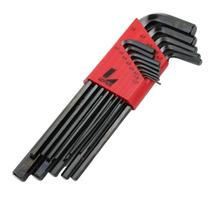 Jogo Chave Allen Longa Preta 1,27 A 10mm 13 Peças aperto fixação Aço Lotus Profissional