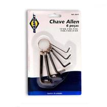 Jogo Chave Allen Polegada 1/5 A 6mm - 6 Peças