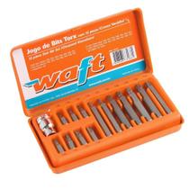 Jogo chave bits torx 15 pçs f6233 waft
