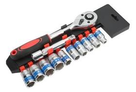 Jogo Chave Catraca Reversível 1.2 10 Soquetes 10mm A 24mm