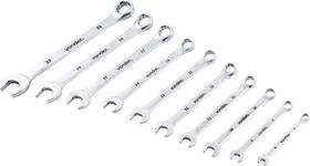 Jogo Chave Combinada 6-22mm Cromo Vanádio Cromada Com 10 Peç