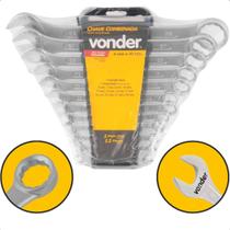 Jogo chave combinada 6-32mm cromo vanádio fosco com 12 peças - Vonder Jogo chave combinada 6-32mm cromo vanádio fosco com 12 peças - Vonder