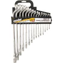 Jogo Chave Combinada 6-32Mm Cromo Vanádio Fosco Com 15 Peças Jogo Chave Combinada 6-32Mm Cromo Vanádio Fosco Com 15 Peças
