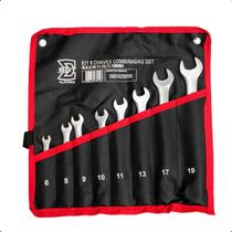 Jogo Chave Combinada 8 Peças 6 a 19mm Aço CrV Boca Estrela com Bolsa Kit Profissional Mecânica Sigma Tools Jogo Chave Combinada 8 Peças 6 a 19mm Aço CrV Boca Estrela com Bolsa Kit Profissional Mecânica Sigma Tools