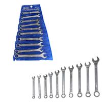 Jogo Chave Combinada Boca Fixa e Estrela 10 Peças 6 a 17mm Jogo Chave Combinada Boca Fixa e Estrela 10 Peças 6 a 17mm