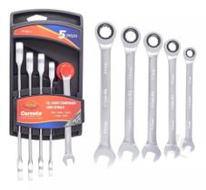 Jogo Chave Combinada Com Catraca 8 A 14mm - 5 Peças Corneta