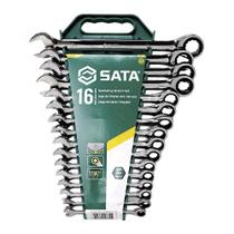 Jogo Chave Combinada com Catraca de 8 à 24 mm com 16 Peças - Sata ST08034L Jogo Chave Combinada com Catraca de 8 à 24 mm com 16 Peças - Sata ST08034L