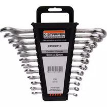 Jogo Chave Combinada Starfer 6 Á 22mm Boca E Estrela 12 Pçs Jogo Chave Combinada Starfer 6 Á 22mm Boca E Estrela 12 Pçs