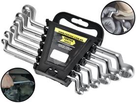 Jogo Chave Estrela 6 A 17mm 6 Pçs Aço Carbono Cromado Fertak 4828