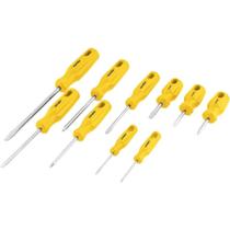 Jogo chave fenda e philips cromo vanádio c/ 10 peças Vonder