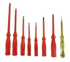 Jogo Chave Fenda Para Eletricista 08 Peças Jogo Chave Fenda Para Eletricista 08 Peças