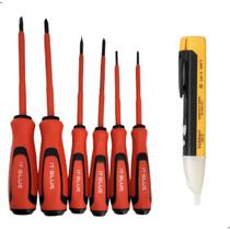 Jogo Chave Fenda / Philips Isolada NR10+ Caneta Detectora Tensão