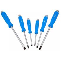 Jogo Chave Fenda Philips Profissional 6 Peças Imã Magnético